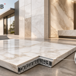 Marble honeycomb panel with natural marble surface and aluminium honeycomb core