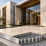 Natural stone honeycomb panel with aluminium honeycomb core